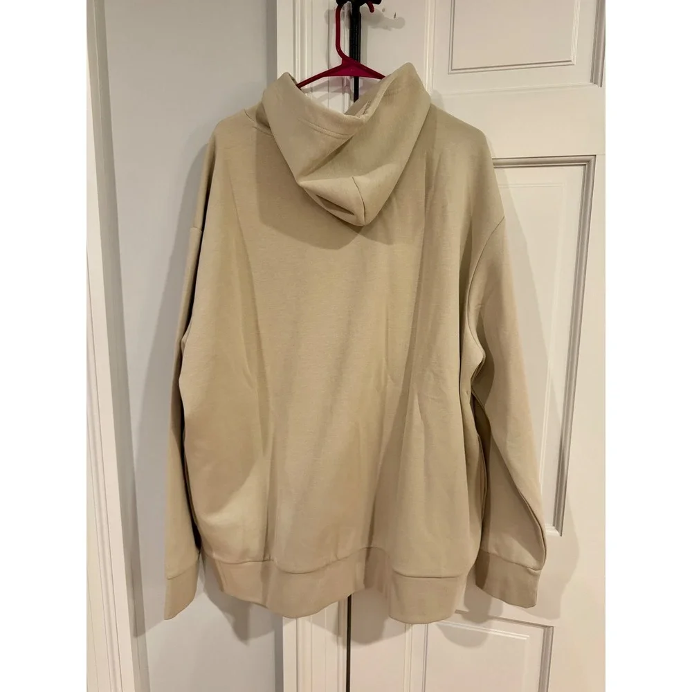 Polo Ralph Lauren Big Pony‎ Leather Logo Hoodie 2XB Big & Tall Beige $198 NWT